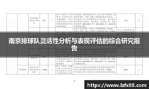南京排球队灵活性分析与表现评估的综合研究报告